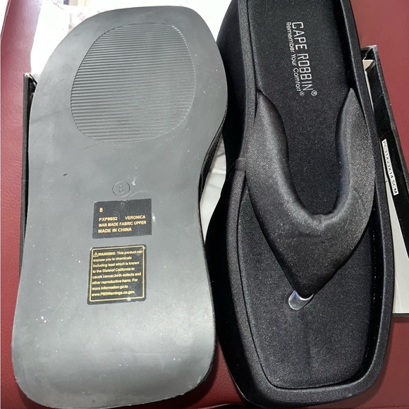 Cape Robbin Womens platform Flip flop Thong Wedge Sandals - Picture 4 of 4